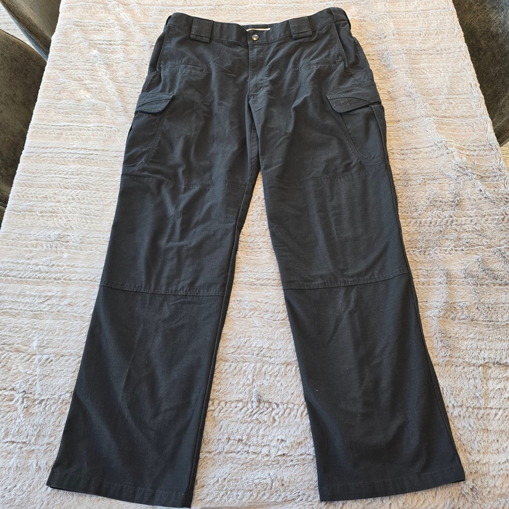 5.11‎ Tactical Stryke Pants Mens 38x32 Black Ripstop Cargo Work Outdoor Trousers
